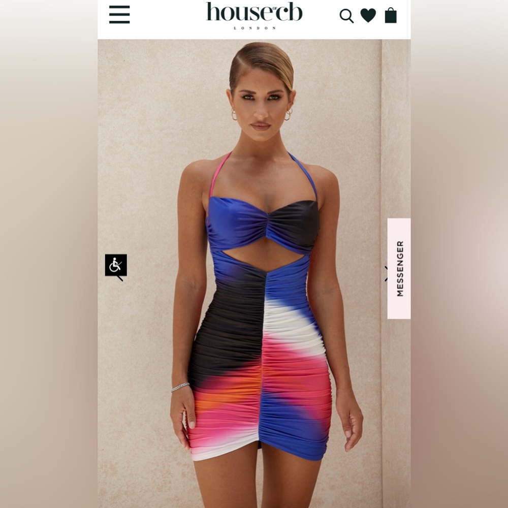 House of CB Sasika multicolor cut out mini dress